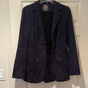 Free People Midnight Floral Blazer